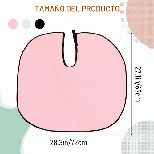Vista 4 de KALIONE 3 capas de maquillaje para clientes, baberos de salón de belleza, bata corta para clientes, delantal ligero para barba, tinte para cabello