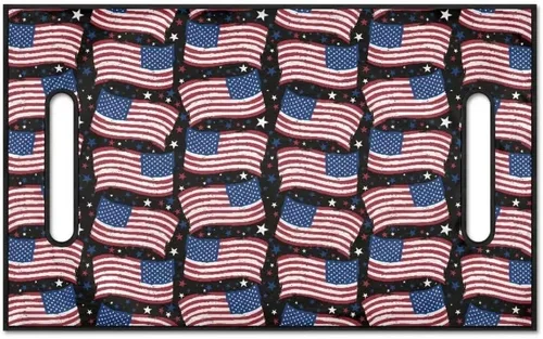 Vista 37 de Fundas de asiento de carrito de golf con diseño de hojas de ciervo y bandera estadounidense, funda de asiento reutilizable anticalor, protector