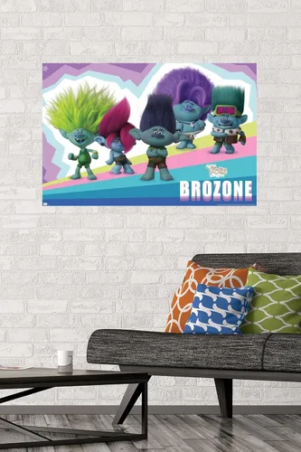 Vista 2 de Trends International Trolls: Band Together - Póster de pared de brozone, 34 pulgadas de largo x 22.4 pulgadas, versión sin marco