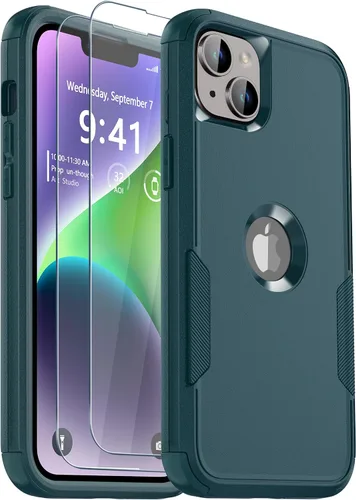 Vista 25 de Funda para iPhone 12, 2 protectores de pantalla de vidrio templado, 10 pies a prueba de caídas, antideslizante, a prueba de golpes, para iPhone 12