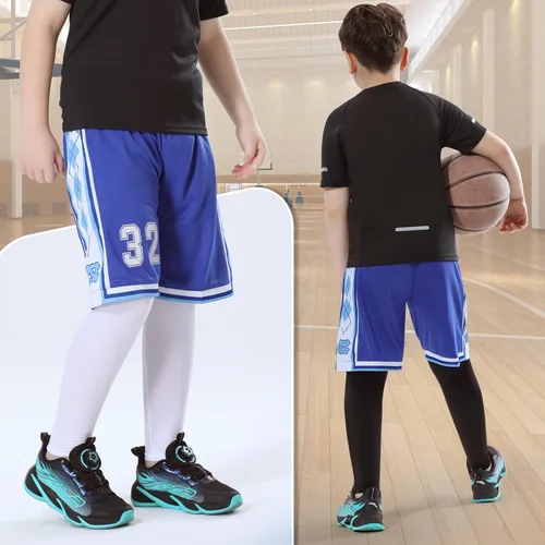 Vista 7 de Newbyinn 2 pares de mangas de pierna para niños, manga larga de compresión para jóvenes, niños, niñas, baloncesto, fútbol, fútbol