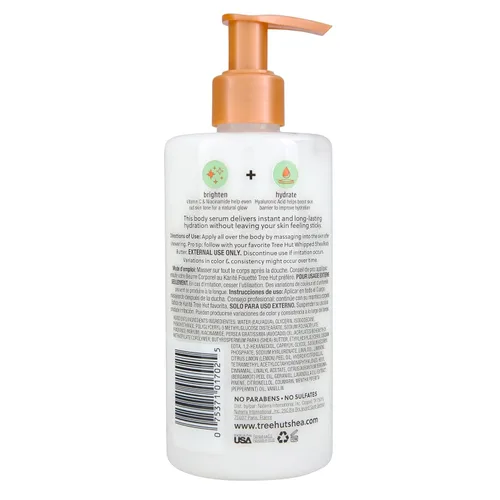 Vista 2 de Tree Hut Palm Grove Hydraglow - Suero corporal, ilumina e hidrata, con ácido hialurónico, vitamina C y niaciamida, 11 onzas Ilumina e hidrata