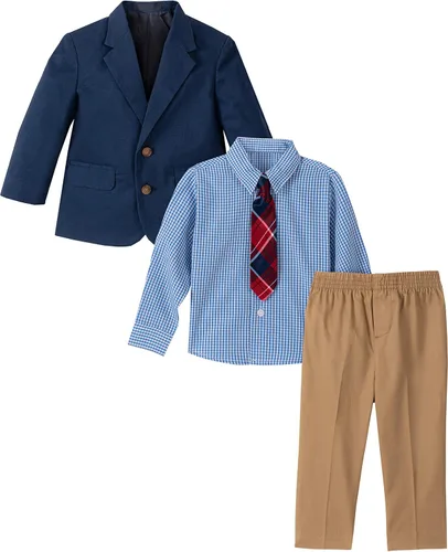 Vista 2 de Nautica Conjunto de traje de 4 piezas para bebé con camisa de vestir, chaqueta, pantalones y corbata