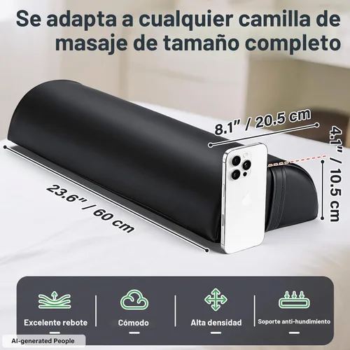 Vista 6 de Noverlife Cojines de Masaje Grandes Mejorados para Debajo de las Piernas, 24 x 8 x 4 pulgadas Cojín de Pierna para Mesa de Masaje Almohada de Media
