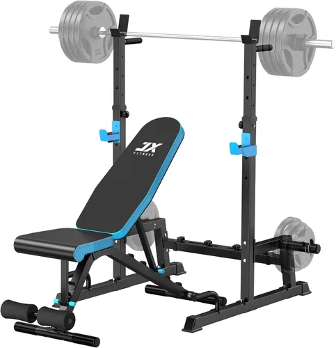Vista 7 de JX FITNESS Soporte para sentadillas de 660 libras ajustable para gimnasio