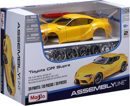 Vista 10 de Maisto 1:24 Línea de montaje 2022 Toyota Supra GR, Amarillo Metálico