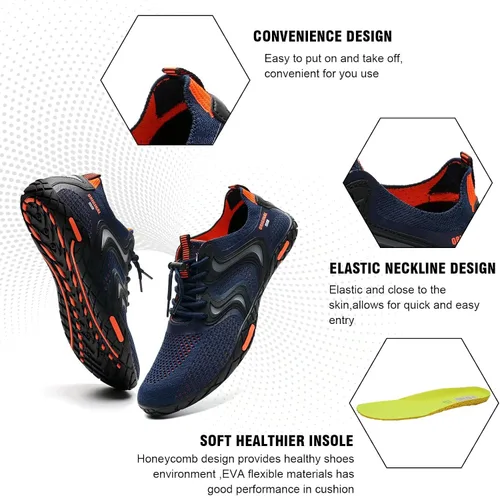 Vista 5 de YALOX - Zapatos de agua de secado rápido para hombre y mujer, para exteriores, proporcionan una sensación de ir descalzo, para usarlos en la playa