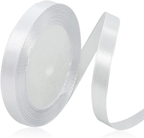 Vista 94 de Cinta de Satén Beige de Color Sólido, 1-1/2 Pulgadas x 25 Yardas, Cinta de Satén de Tela para Envolver Regalos, Manualidades, Hacer Lazos