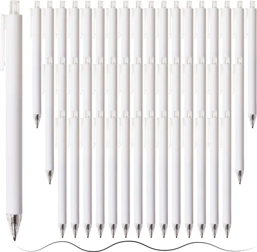 Vista 11 de CRYLLIS Bolígrafos a granel, paquete de 100 bolígrafos negros a granel, bolígrafos de tinta negra para escritura suave, sin manchas, suministros