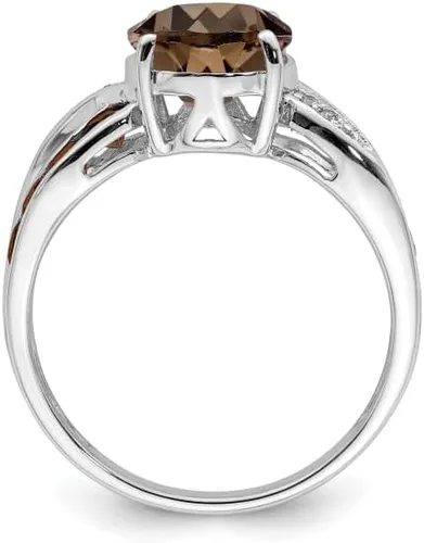 Vista 3 de IceCarats 925 Sterling Silver Diamond Gemstone Ring