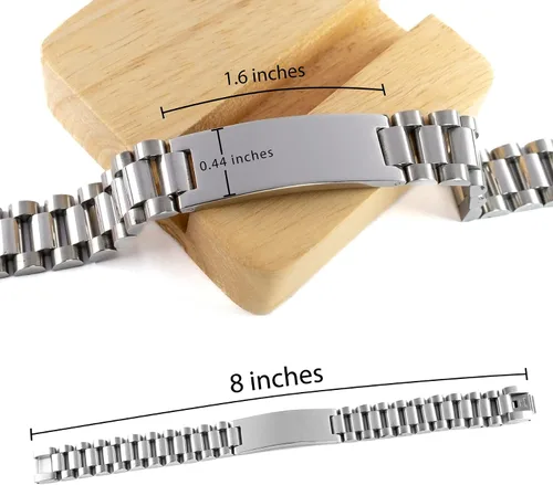 Vista 2 de Regalo para hijo de papa para cumple, graduacion o cualquier Occasion - Ladder Stainless Steel Bracelet
