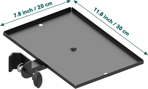 Vista 2 de Soporte de micrófono con abrazadera para soporte de micrófono, soporte de música para partitura de música para escenario, transmisión en vivo