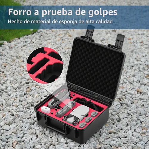 Vista 6 de HeiyRC Mini 2 SE 4K caso, resistente al agua, estuche rígido de transporte portátil para DJI Mavic Mini 2 SE/4K/2 Fly More Combo para accesorios