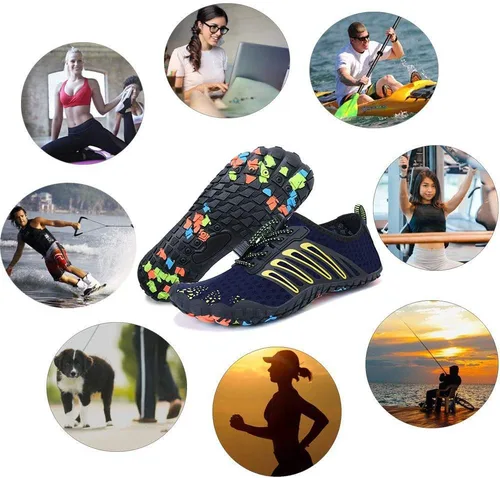 Vista 7 de MAYZERO Zapatos de agua para hombres y mujeres, zapatos de surf, playa, piscina, zapatos de punta ancha, senderismo, zapatos de agua, zapatillas