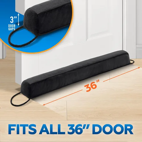 Vista 7 de Comfyanno Tope con peso de 36 pulgadas para debajo de la puerta, se adapta a la parte delantera, dormitorio, puerta interior, fácil de instalar