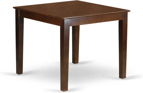 Vista 3 de East West Furniture OXNO3-MAH-C - Juego de mesa de comedor de 3 piezas contiene una mesa de cocina cuadrada y 2 sillas de comedor tapizadas de tela