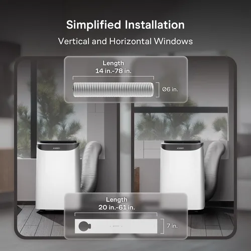 Vista 7 de AC Infinity Smart Portable Air Conditioner 5-in-1, All-Season Cool & Heat