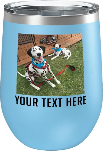 Vista 21 de Vaso de vino personalizado de 12 onzas (17 colores) para el Día de la Madre, con aislamiento térmico y recubrimiento en polvo, de acero inoxidable