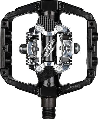 Vista 4 de VENZO Shimano SPD compatible con bicicleta de montaña CNC Cr-Mo pedales sellados con tacos