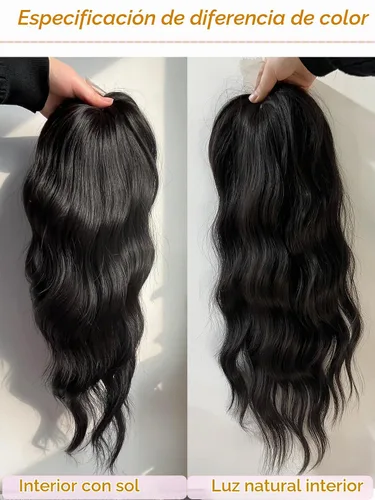 Vista 6 de PANEWAY Toppers de pelo de 7 x 7 pulgadas para mujeres con cabello fino, pelucas de 20 pulgadas para mujer, 1B