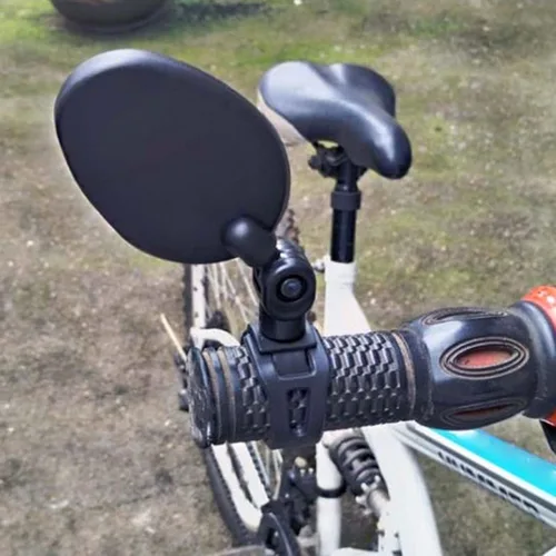 Vista 9 de Espejo universal de bicicleta Espejo retrovisor para manillar Espejo retrovisor rotación de 360 ° Espejo de barra de mango ajustable para bicicleta