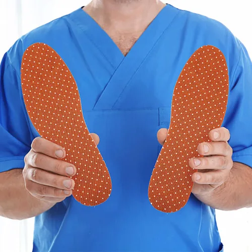 Vista 4 de Haysandy 12 pares de plantillas de zapatos para mujer, plantillas de látex delgadas y transpirables con agujeros, amortiguación ultra suave