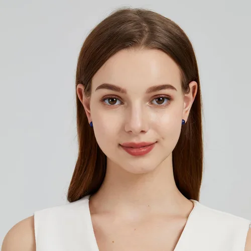 Vista 75 de Natural Stone Stud Earrings for Women 8mm Sterling Silver Genuine Gemstone Earrings Handmade Sterling Silver Crystal Stud Earrings for Women