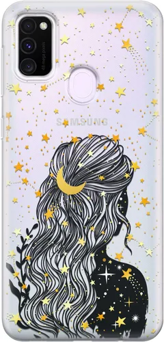 Vista 12 de Funda para teléfono compatible con Samsung Galaxy A73 A72 5G A71 A54 A52 A42 A34 A32 A14 A11 parachoques Celestial Magic TPU Crescent Moon Protector