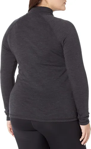 Vista 2 de Smartwool Capa base de lana merino térmica clásica para mujer, talla grande, cremallera de un cuarto (ajuste delgado)