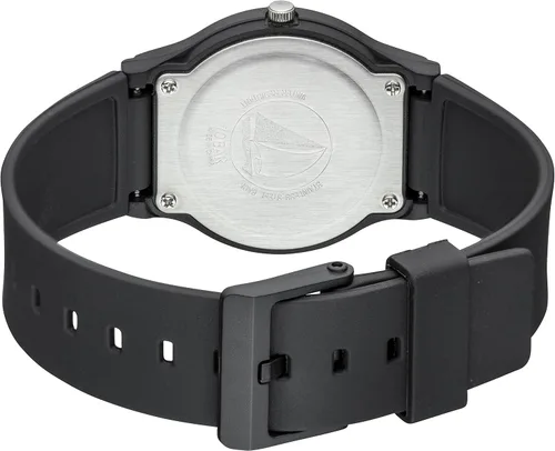 Vista 2 de Reloj clásico de cuarzo para hombre con correa de resina, negro, resistente al agua de 328.1ft, Negro, Reloj de cuarzo