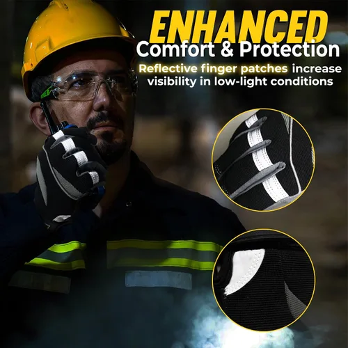 Vista 31 de HANDLANDY Guantes de trabajo aislados, guantes térmicos de invierno impermeables para hombres y mujeres