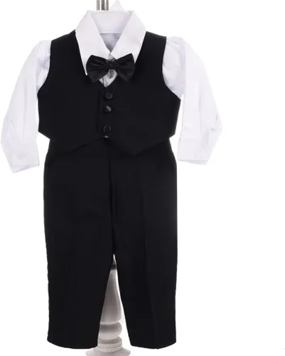 Vista 5 de Lito Angels Conjunto clásico de esmoquin con cola para bebé, traje de boda, 5 piezas, 039
