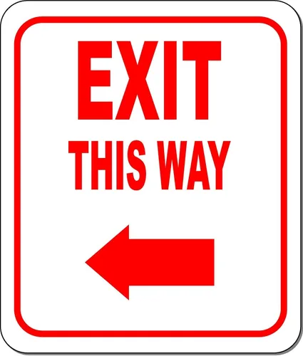 Vista 12 de Exit This Way - Señal de flecha izquierda - Señal de dirección para salida, letreros de aluminio para negocios, señalización de bar, cafetería