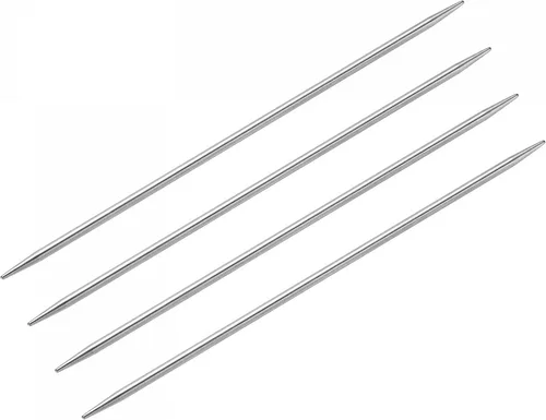 Vista 13 de uxcell Juego de 2 pares de agujas de tejer, 0.063 pulgadas de diámetro, 9.84 pulgadas de largo, acero inoxidable, agujas de suéter de doble punta