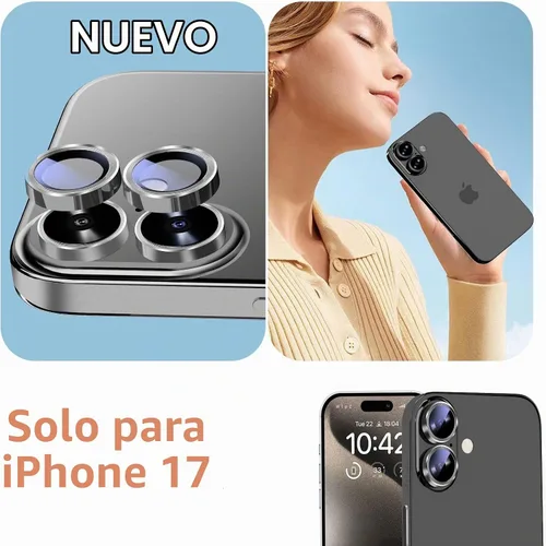 Vista 5 de Paquete de 2X2 Protector de Lente de Cámara para iPhone 17, iPhone 16 Plus/ 16 Protector de Pantalla de Lente de Vidrio Templado Cubierta de Cámara