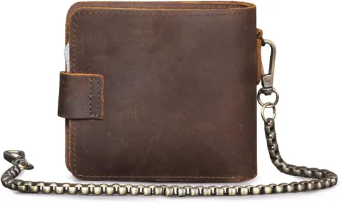 Vista 3 de Le'aokuu Cartera de piel auténtica para hombre 406