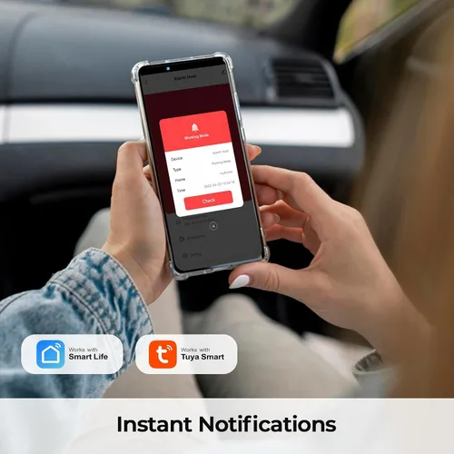 Vista 4 de PGST Sistema de alarma para el hogar, sistema de alarma para seguridad en el hogar, control remoto inalámbrico WiFi, aplicación de alerta, sensor