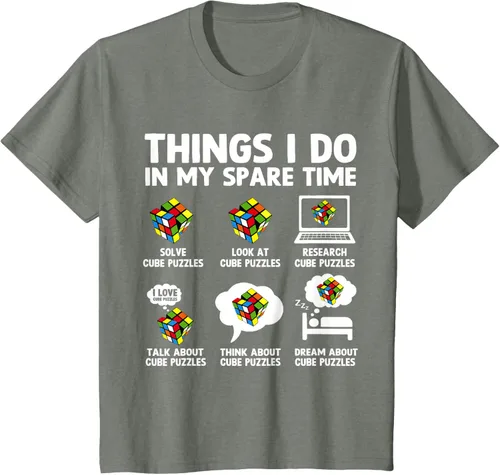 Vista 79 de Things I Do in My Spare Time Cube Puzzle Speed Cubing Camiseta