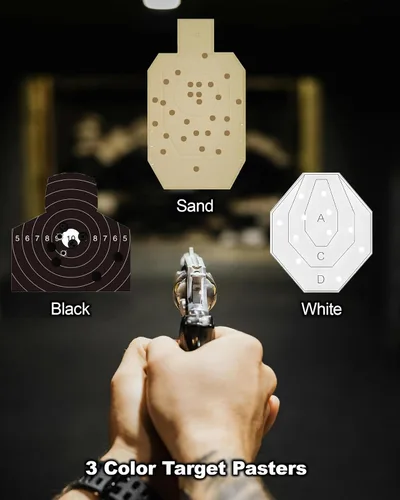 Vista 5 de Target Pasters Dispenser Box with 4/5 Inch Target Stickers, Self-Adhesive Shooting Targets Pasters for Shooting Range - USPSA,IPSC,IDPA, 1000 per Box