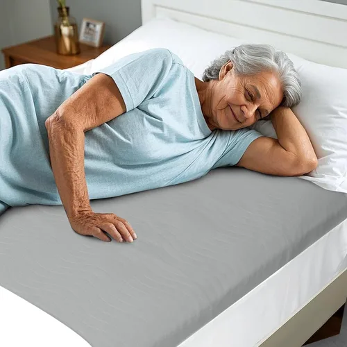 Vista 7 de Almohadillas de Cama Lavables Impermeables para Incontinencia de Adultos, Almohadillas de Humedad Reutilizables, Protector de Colchón, Almohadillas