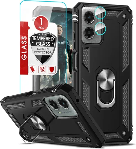 Vista 10 de LeYi Funda para Moto G Stylus 2022 4G (no compatible con 5G), funda para Moto G Stylus con 2 protectores de pantalla, funda protectora de grado Oro