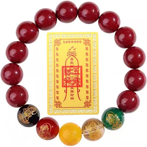 Vista 11 de Pulsera china de la riqueza y la suerte del Feng Shui para mujeres para atraer dinero, riqueza, éxito, pulseras de dinero con cuentas para mujer