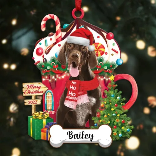 Vista 66 de Amantes de los perros de Navidad – Navidad de perros disponibles para muchos perros Shi Tzu – Adorno con forma personalizada, adorno de Navidad