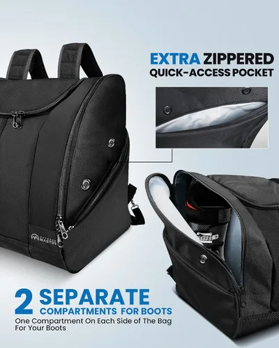 Vista 4 de OutdoorMaster Bolsa para botas de esquí y snowboard - Bolsa de 50L, excelente para viajes con exterior e inferior impermeables - para hombres