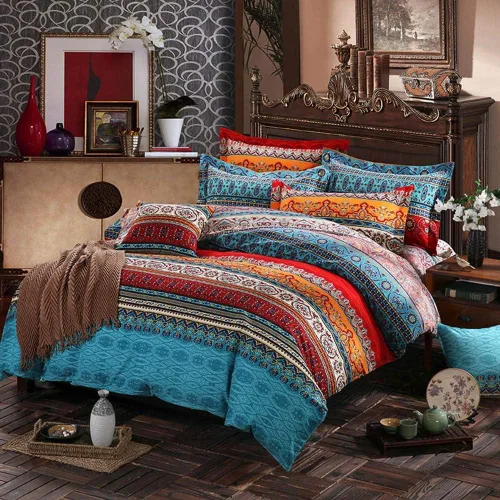 Vista 72 de ABREEZE Juego de funda de edredón tamaño individual con cierre de botón, 100% algodón egipcio, juego de ropa de cama floral de granja, color rosa, 3