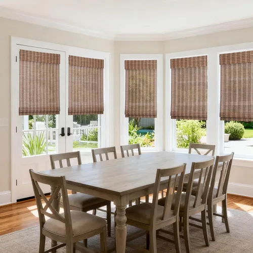 Vista 3 de LETAU Persianas romanas de madera sin cordón, sin taladro, sin herramientas, persianas romanas de bambú con filtro de luz para interiores, hogar