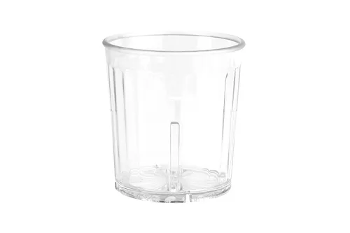 Vista 2 de G.E.T. 8809-1-CL-EC - Vasos facetados de plástico irrompibles resistentes a prueba de golpes, 9 onzas, transparente (juego de 4)