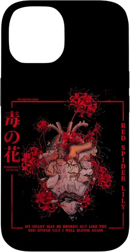 Vista 4 de Carcasa estética para iPhone 17, diseño de lirio de araña roja o Higanbana en Japón
