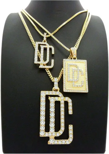 Vista 2 de Juego de collar de cadena de cuerda con colgante de cadena de cuerda para hombre