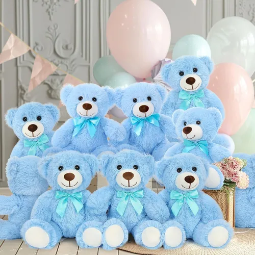 Vista 4 de MaoGoLan - Osos de peluche, paquete de 3 osos de peluche, regalo de cumpleaños o centro de mesa para niñas, 13.5 pulgadas